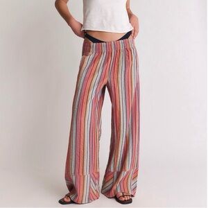 Free People Days End Stripe pull on pants